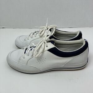 Keds Rebellion Women's Sz 7.5 Tennis Shoes Sneakers White Blue Lace Up Casual